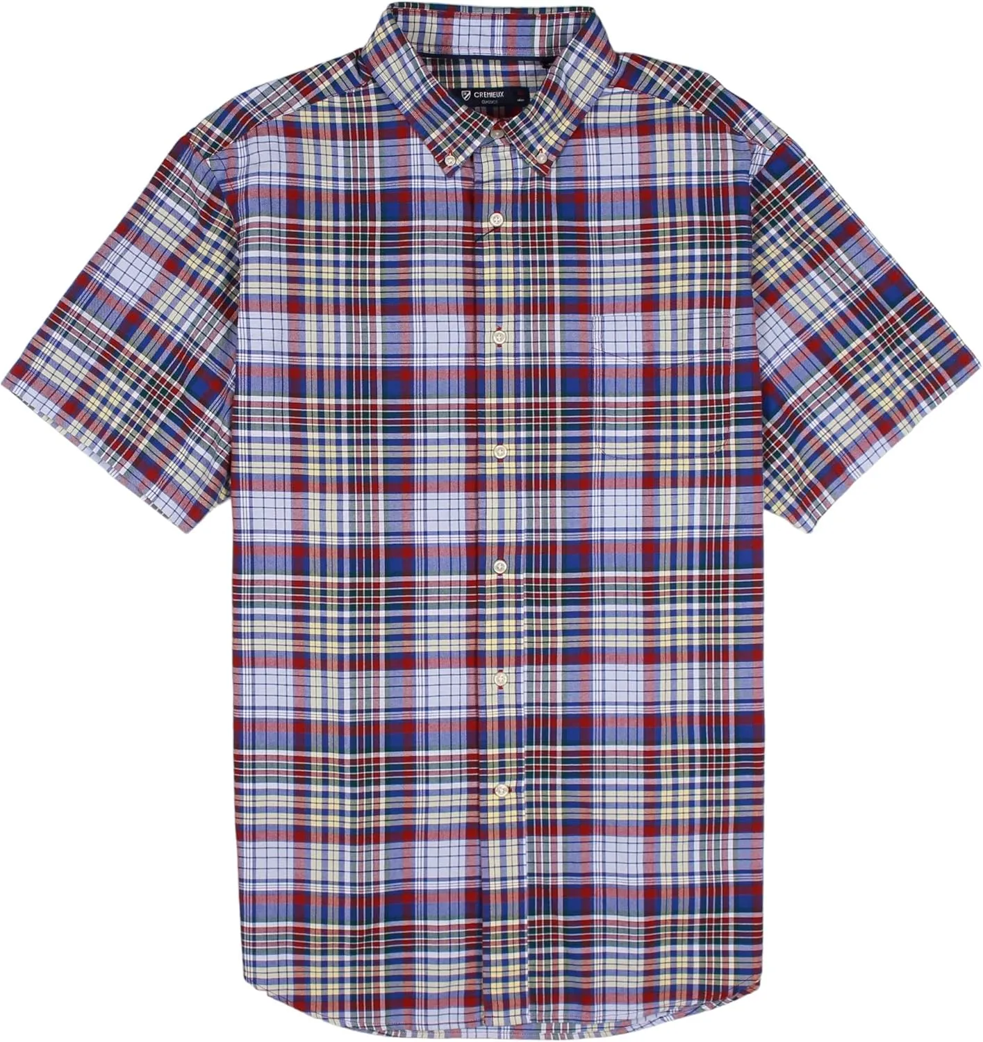 Cremieux Men's Lightweight Oxford Cotton Short Sleeve Button-Down Shirt with Pocket
