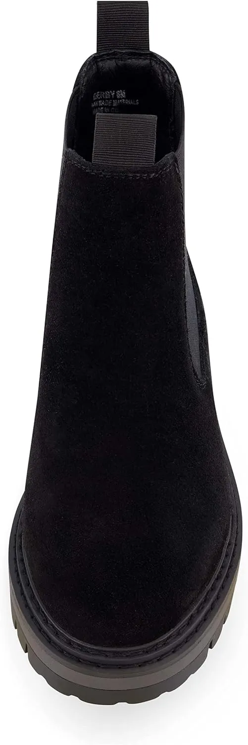 CUSHIONAIRE Women's Derby Genuine Suede Chelsea boot  Memory Foam, Wide Widths Available