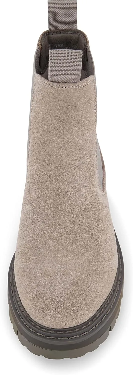 CUSHIONAIRE Women's Derby Genuine Suede Chelsea boot  Memory Foam, Wide Widths Available