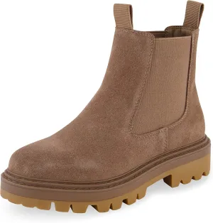 CUSHIONAIRE Women's Derby Genuine Suede Chelsea boot  Memory Foam, Wide Widths Available
