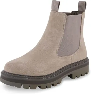 CUSHIONAIRE Women's Derby Genuine Suede Chelsea boot  Memory Foam, Wide Widths Available