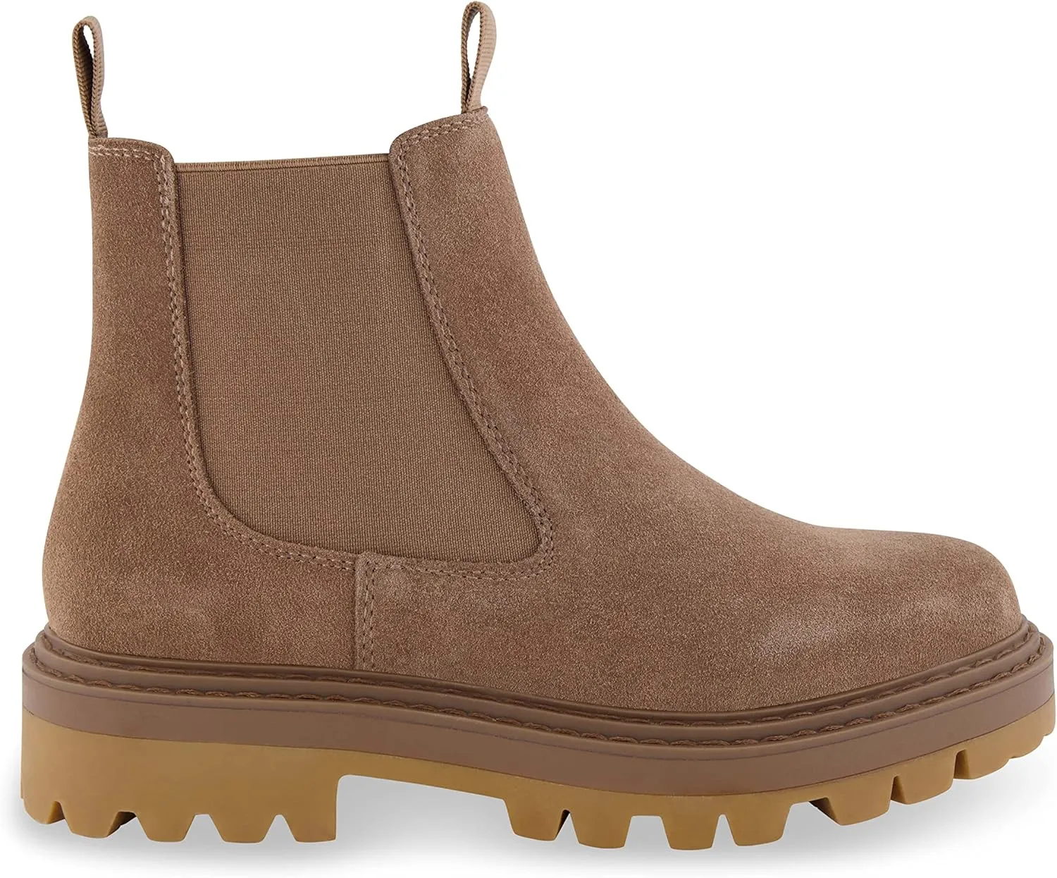 CUSHIONAIRE Women's Derby Genuine Suede Chelsea boot  Memory Foam, Wide Widths Available