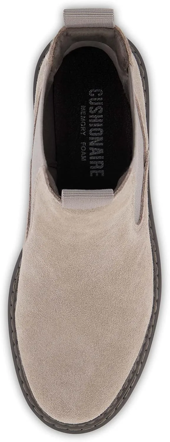 CUSHIONAIRE Women's Derby Genuine Suede Chelsea boot  Memory Foam, Wide Widths Available