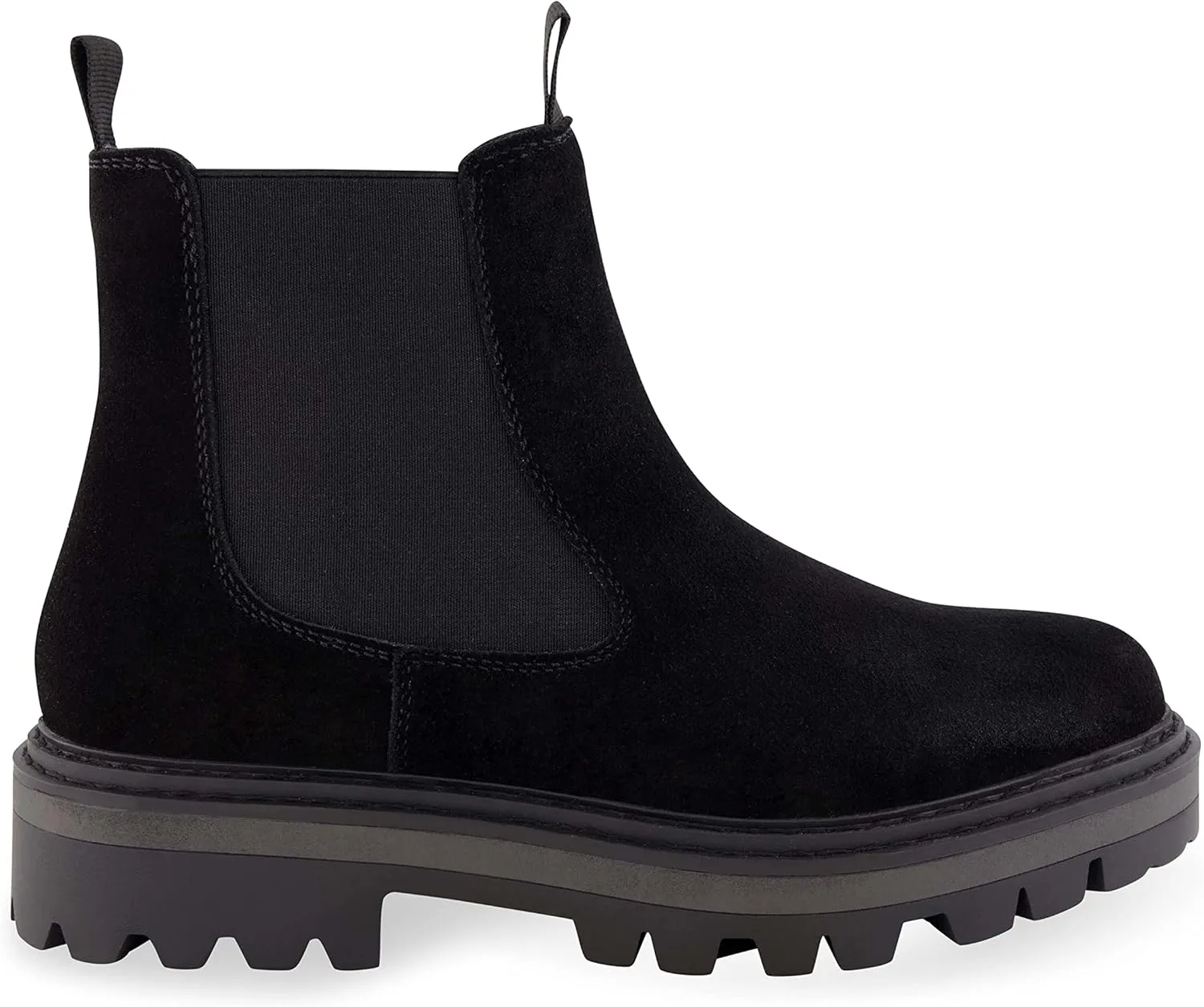 CUSHIONAIRE Women's Derby Genuine Suede Chelsea boot  Memory Foam, Wide Widths Available