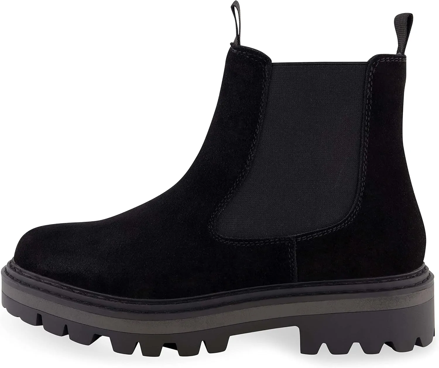 CUSHIONAIRE Women's Derby Genuine Suede Chelsea boot  Memory Foam, Wide Widths Available