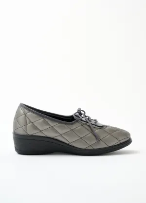 Derby comfort width elasticated lace effect