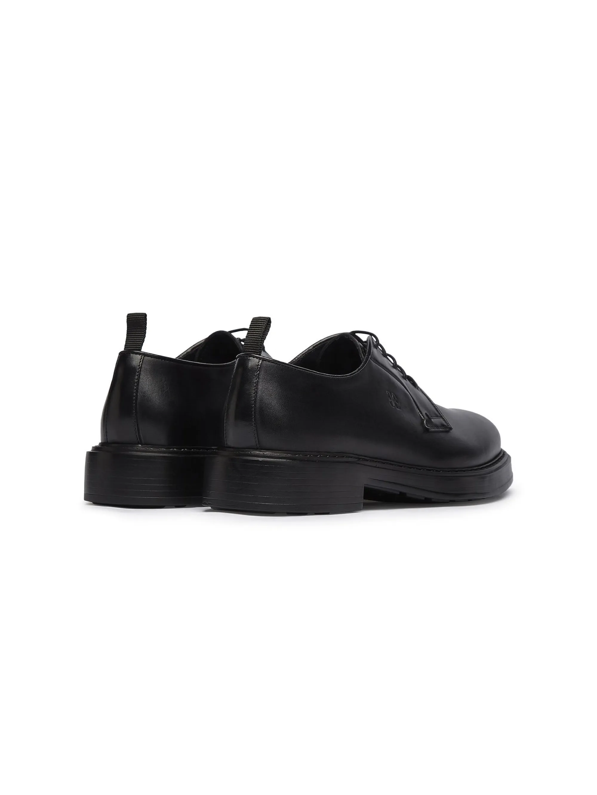 Derby in Pelle Liscia con Suola in Eva Nero