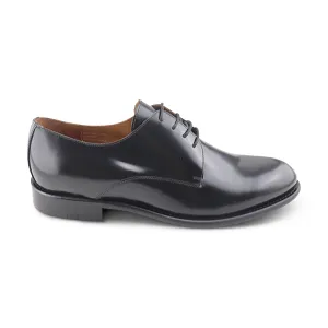 Derby nero in pelle spazzolata