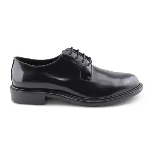 Derby nero in pelle spazzolata