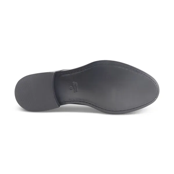Derby nero in pelle