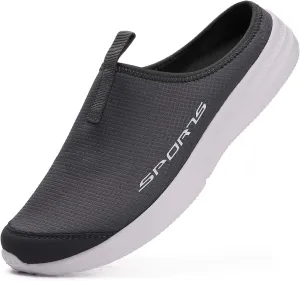 DimaiGlobal Mens Slippers with Arch Support Casual Mules Clog Open Back Shoes Comfort Slip-On Walking Loafer Indoor Outdoor House Shoes