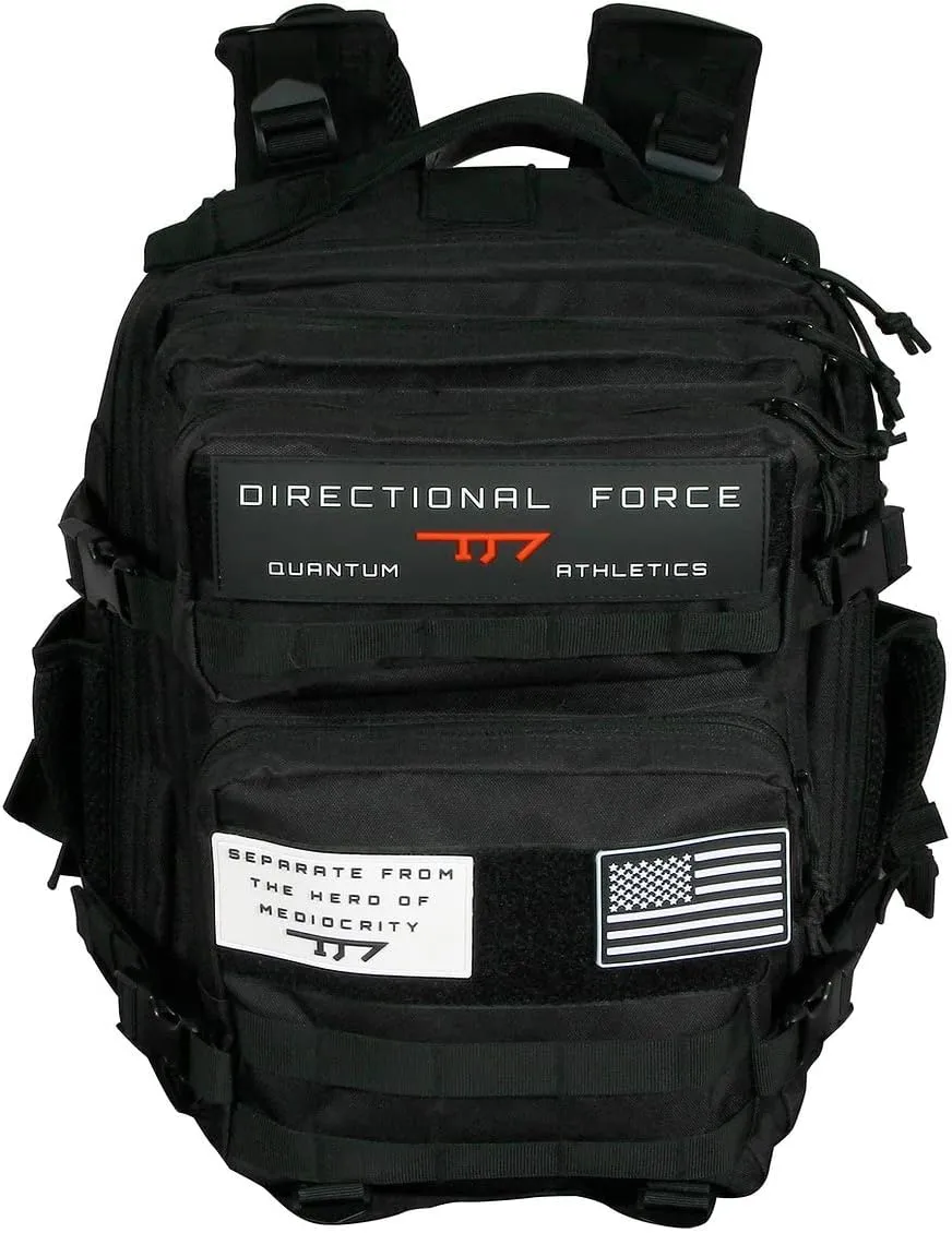 Directional Force | D1 Series Tactical Backpack | Durable Backpack with Multiple Storage Compartments | Performance Apparel & Products (Black)