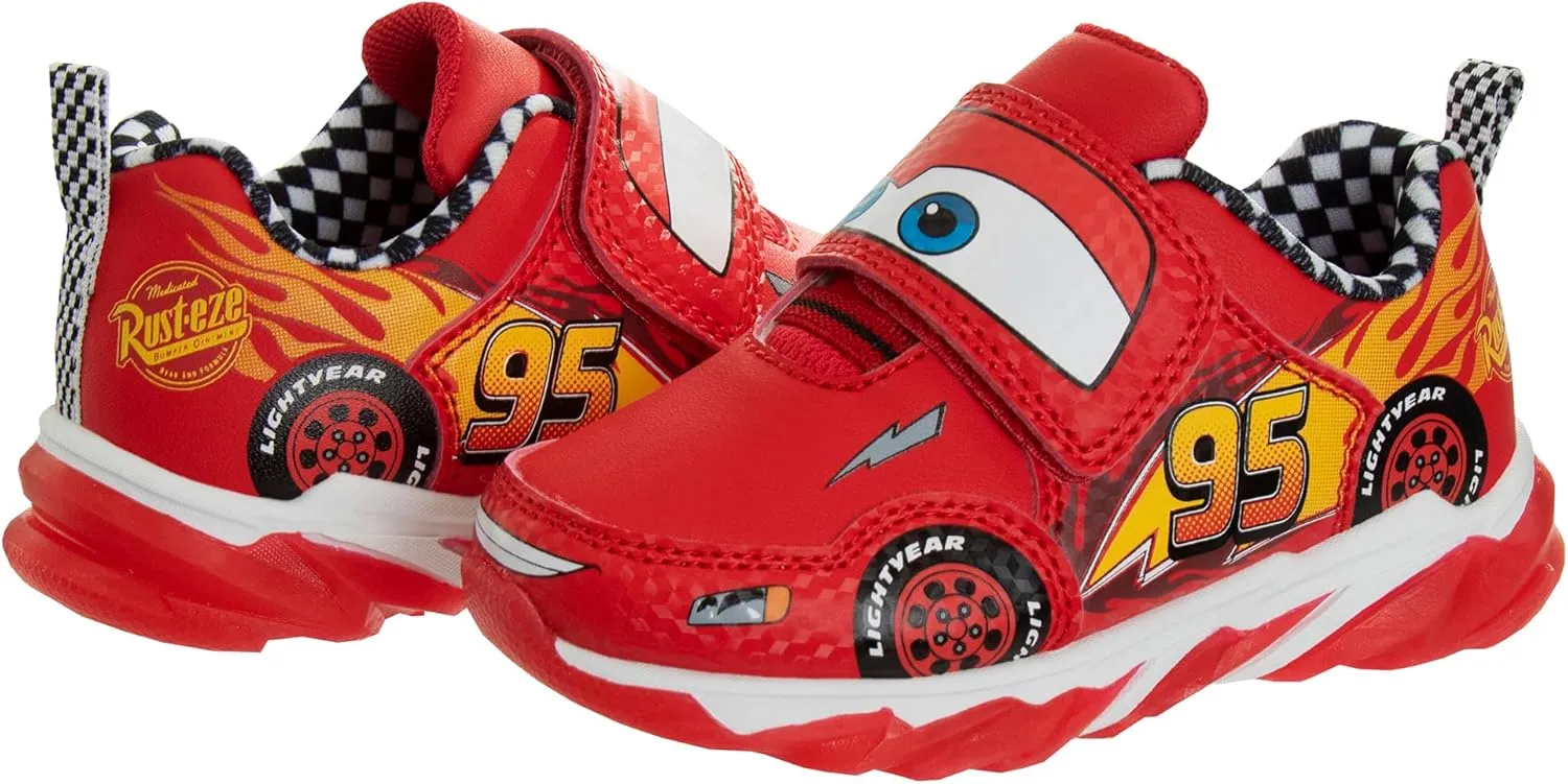 Disney Pixar Cars Boys Black/Red Lighted Sneaker (Toddler/Little Kid)