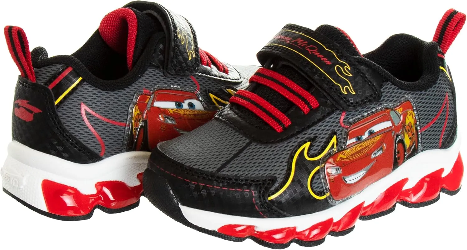 Disney Pixar Cars Boys Black/Red Lighted Sneaker (Toddler/Little Kid)