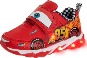 Disney Pixar Cars Boys Black/Red Lighted Sneaker (Toddler/Little Kid)