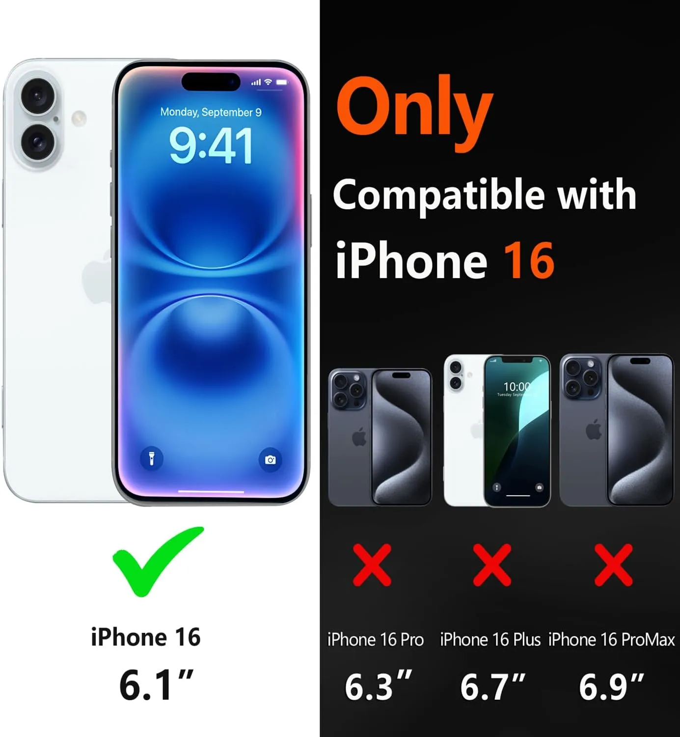 Diverbox for iPhone 16 Case [Shockproof] [Dropproof] [Tempered Glass Screen Protector   Camera Protectors] Heavy Duty Protection Phone Case Cover for Apple iPhone 16 (Blue)