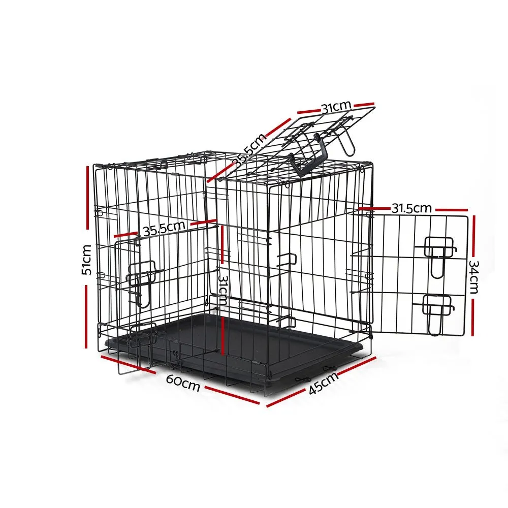 Dog Cage 24inch Pet Cage - Black