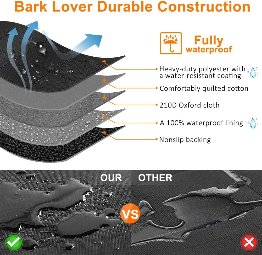 Dog Car Seat Covers Hammock for Cars Trucks SUV - Waterproof Pet Car Seat Protector for Backseats, More Durable Zippered Side Flaps Ensure Dog Travel Safety,Black Regular