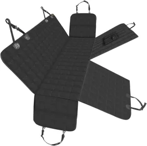 Dog Car Seat Covers Hammock for Cars Trucks SUV - Waterproof Pet Car Seat Protector for Backseats, More Durable Zippered Side Flaps Ensure Dog Travel Safety,Black Regular