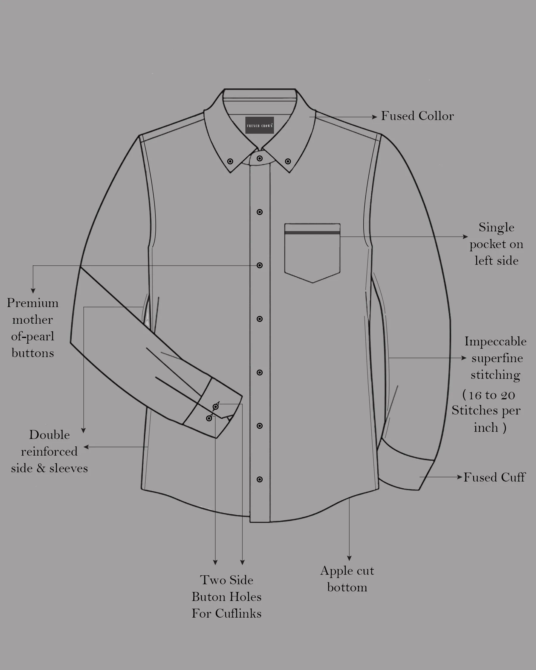 Dolphin Gray Royal Oxford Shirt