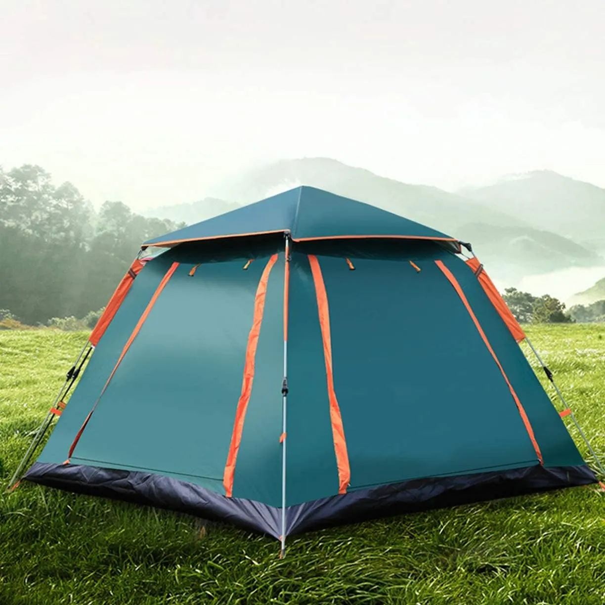 Dome Camping Tent 3-5 Person 4 Season Double Layers Waterproof Anti-UV Windproof Tents Family Outdoor Camping Tent