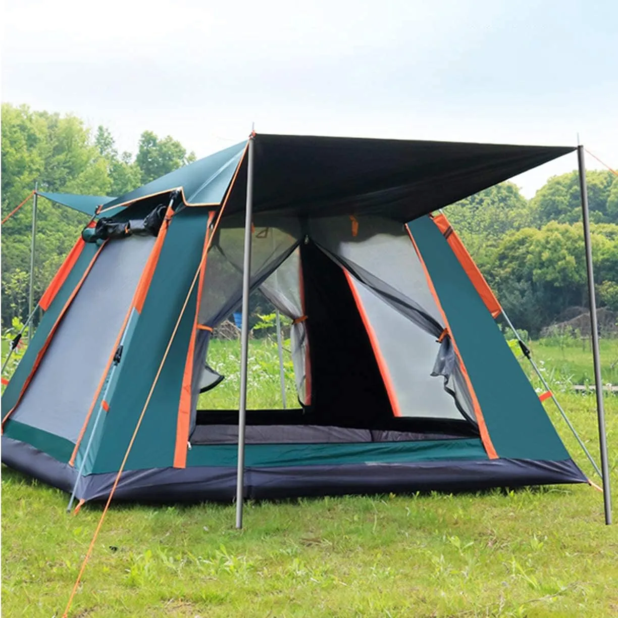 Dome Camping Tent 3-5 Person 4 Season Double Layers Waterproof Anti-UV Windproof Tents Family Outdoor Camping Tent