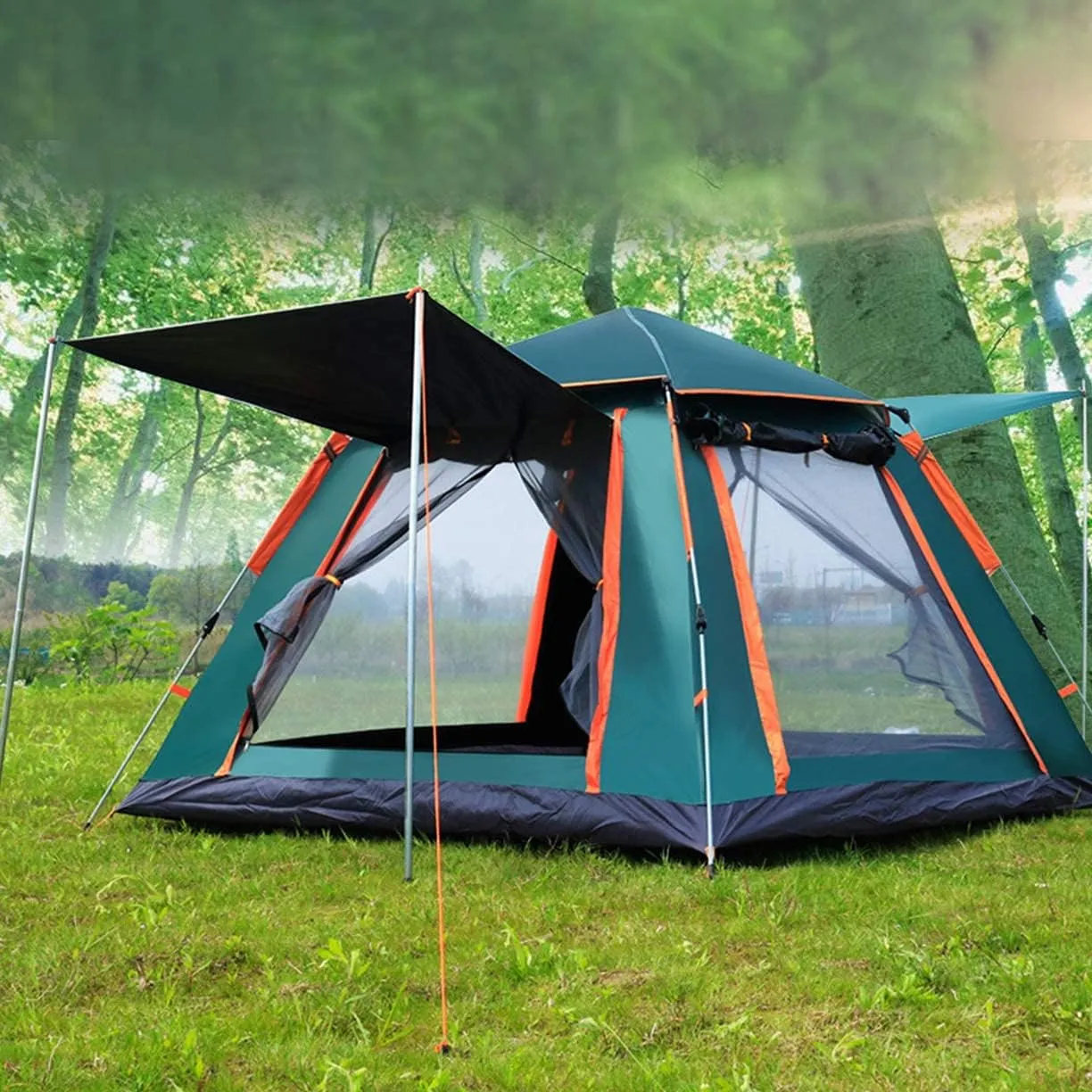 Dome Camping Tent 3-5 Person 4 Season Double Layers Waterproof Anti-UV Windproof Tents Family Outdoor Camping Tent