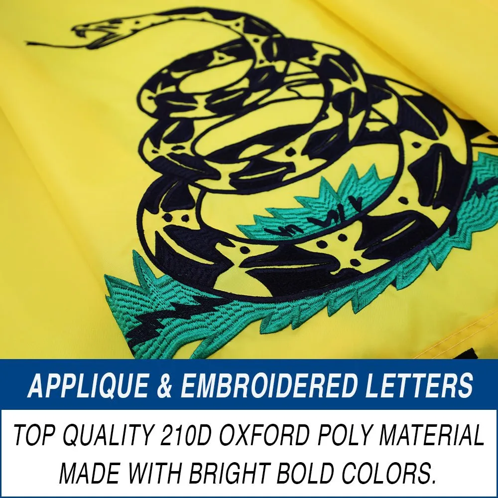Don't Tread on Me Gadsden (Yellow) Embroidered Flag 3x5ft
