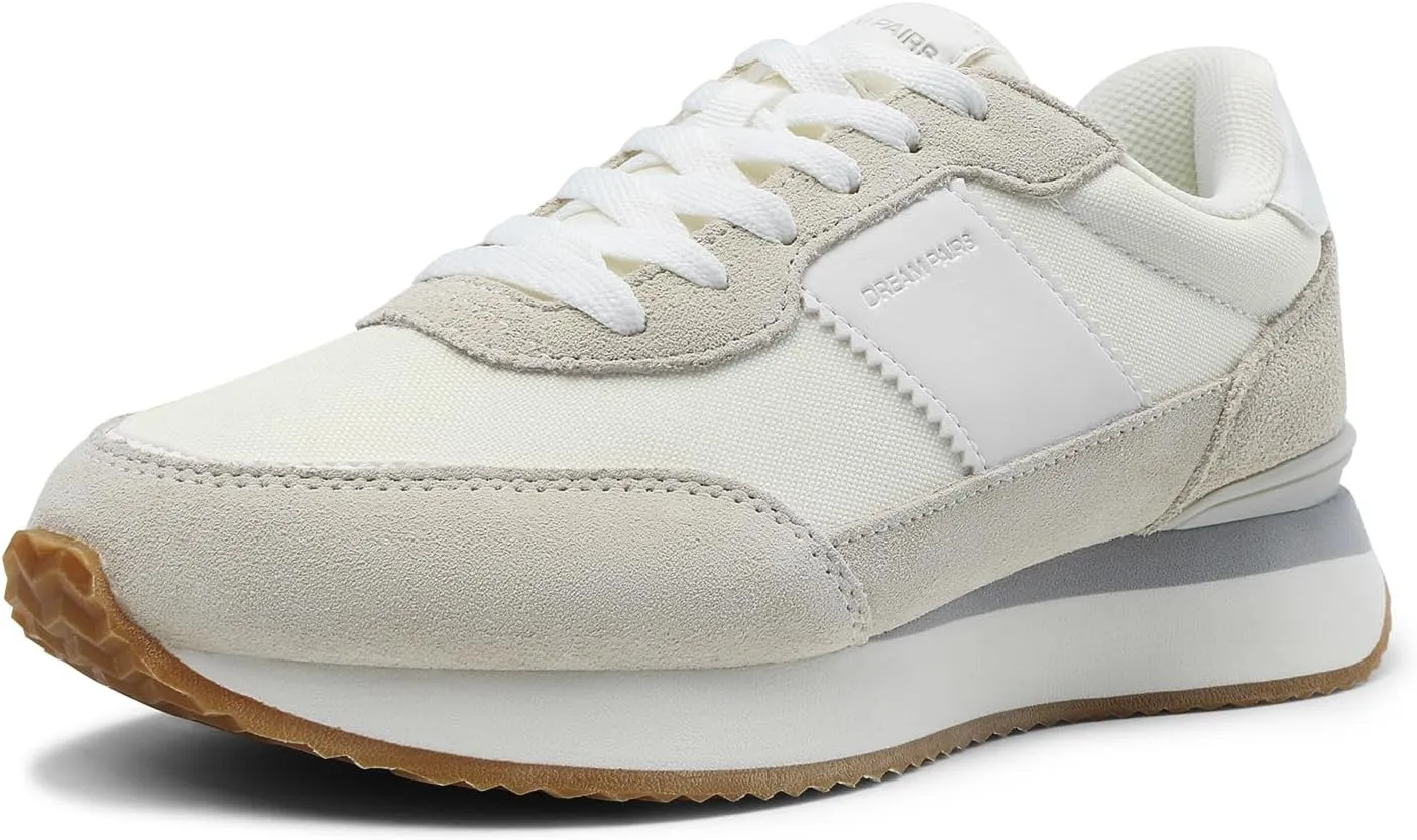 DREAM PAIRS Women Fashion Sneakers Walking Tennis Sports Athletic Comfortable Lightweight Running Lace Up Retro Classic Casual Sneaker