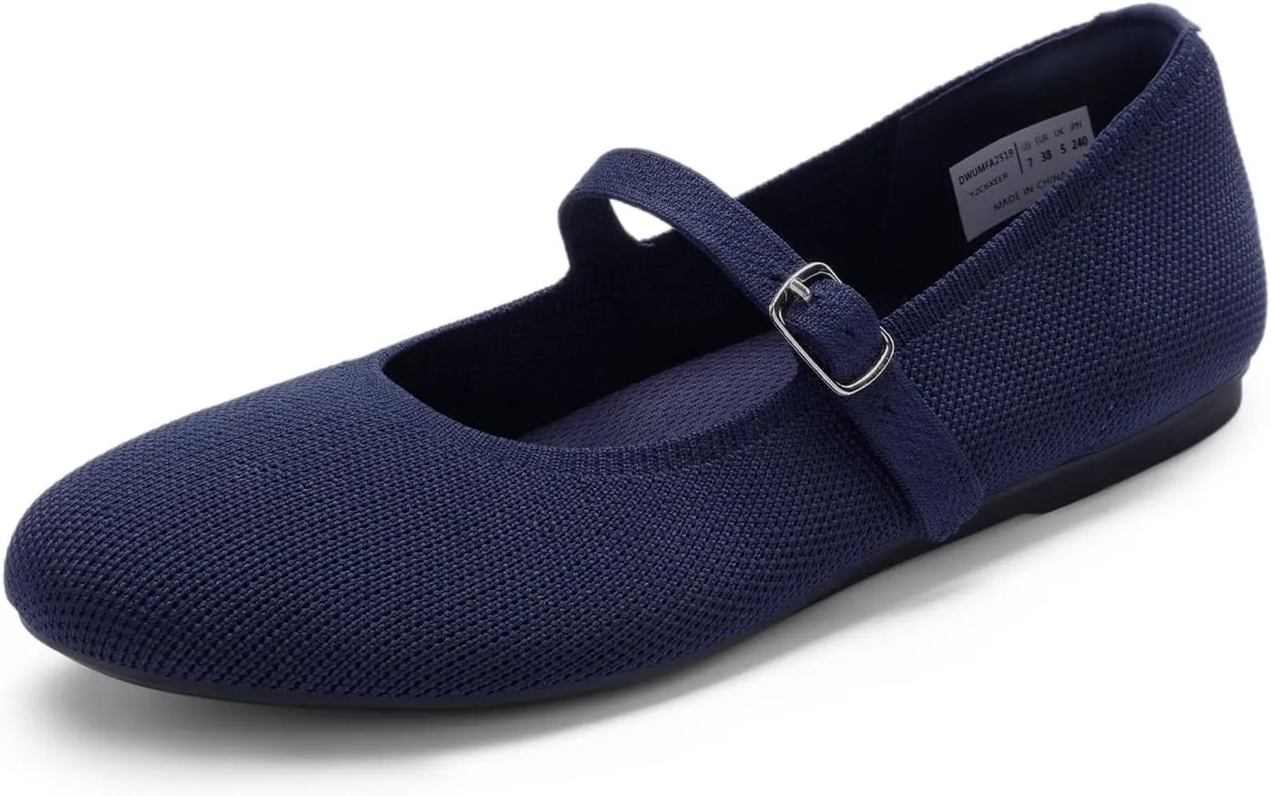DREAM PAIRS Women's Mary Jane Ballet Flat Shoes Dressy Foldable Knit Flats with Arch Support Comfortable for Casual Work Office