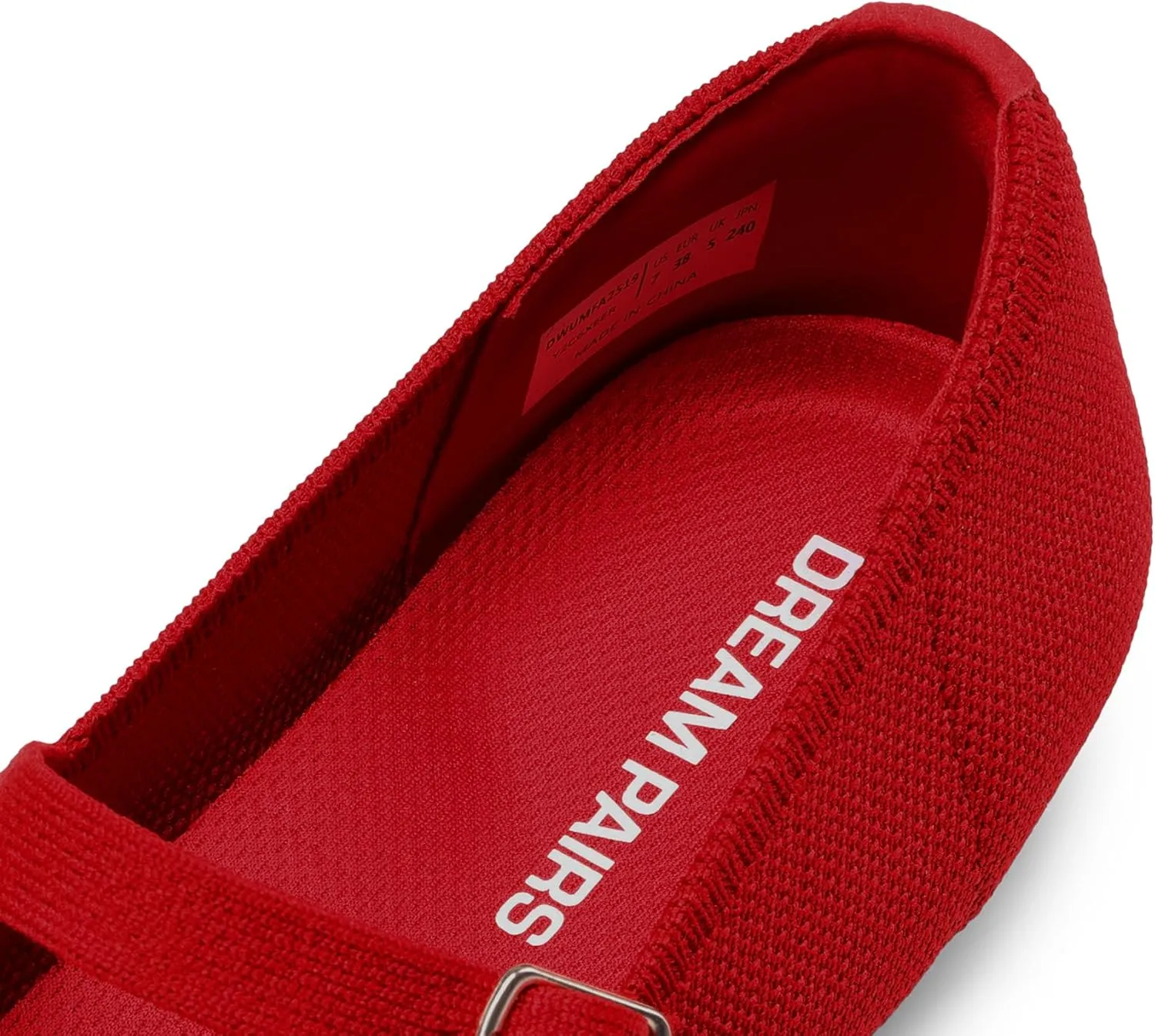 DREAM PAIRS Women's Mary Jane Ballet Flat Shoes Dressy Foldable Knit Flats with Arch Support Comfortable for Casual Work Office