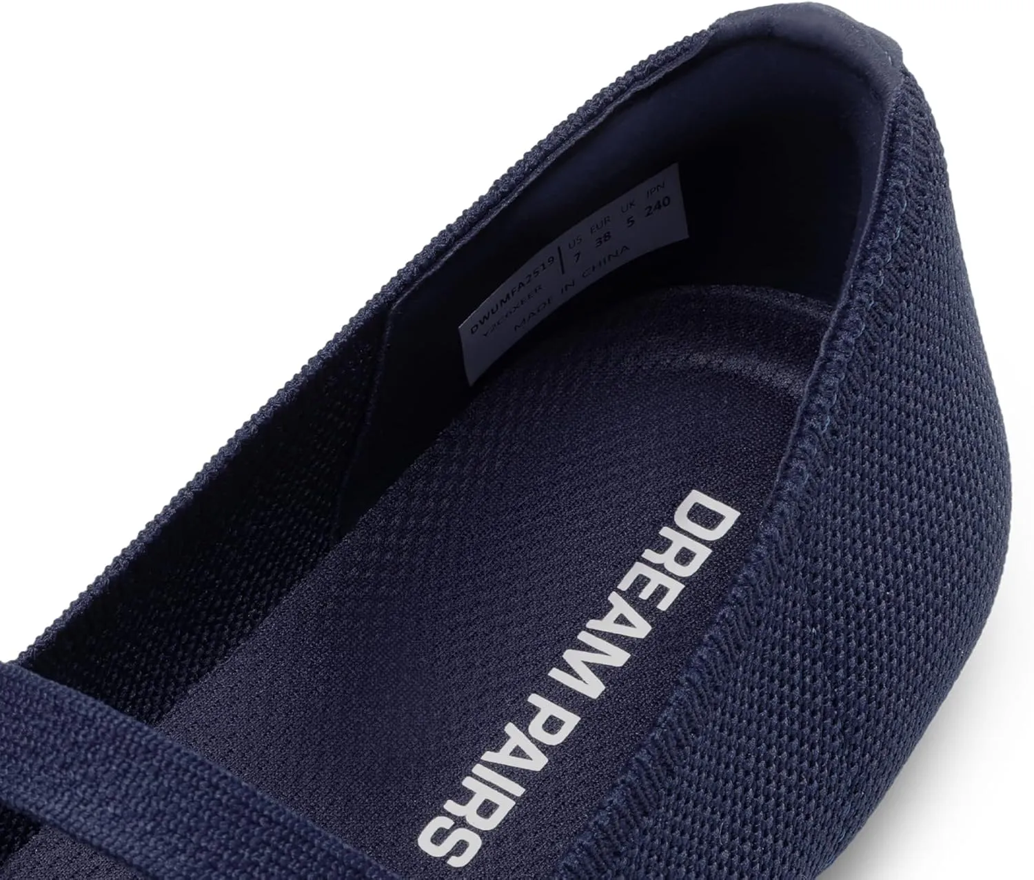 DREAM PAIRS Women's Mary Jane Ballet Flat Shoes Dressy Foldable Knit Flats with Arch Support Comfortable for Casual Work Office