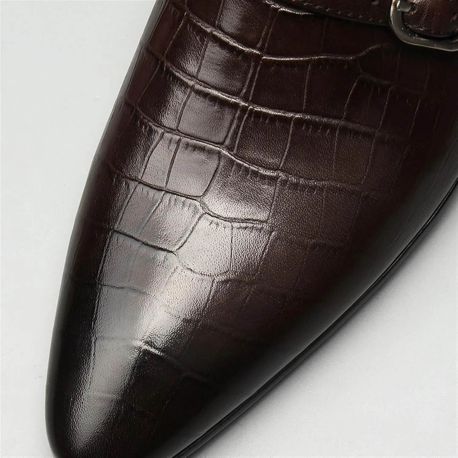Dress Shoes for Men Men’s Dress Shoes Breathable Slip-On Genuine Leather Oxford with Crocodile Pattern