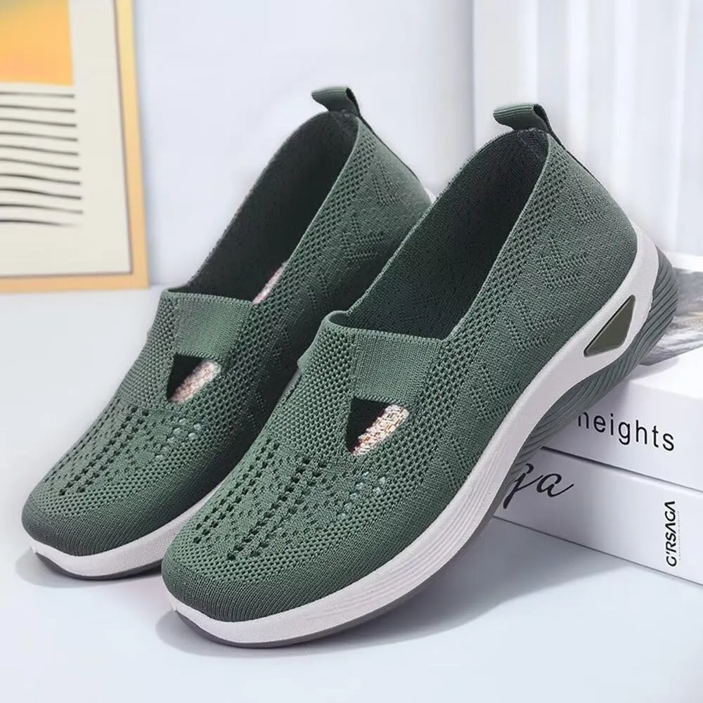 dubuto Women's Walking Shoes 2024 New Wove Breathable Soft Orthopedic Diabetic Comfortable Sneakers for Women Indoor Outdoor Casual Athletic Work Shoes