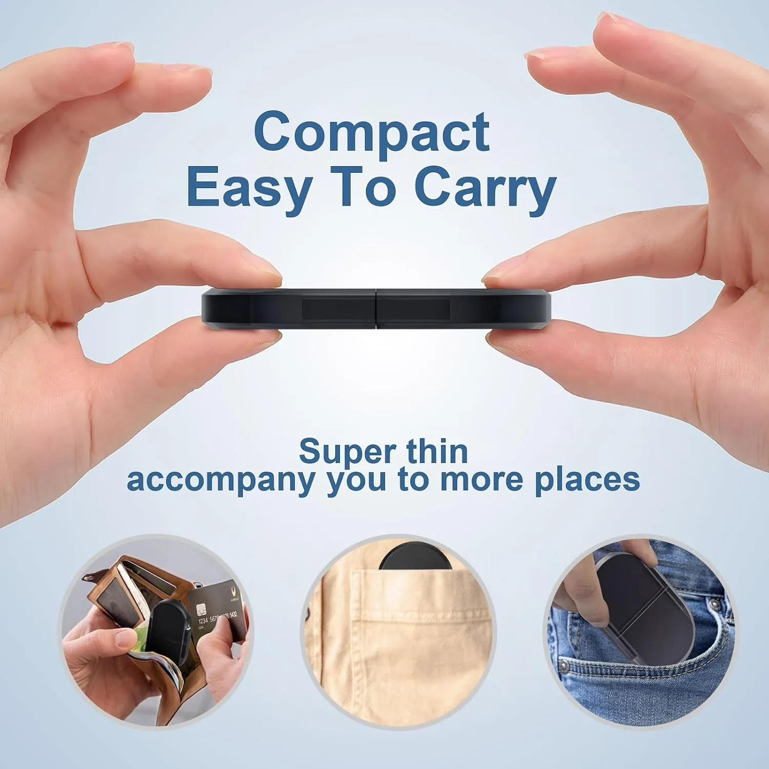 Durable Evolved Case Ultralight and Thin Folding Reading Glasses Flat Foldable Readers for Men Women Compact Magnetic Eyeglass Case Portable Rectangle(Clear, 1.0)