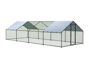 Durable Outdoor Chicken Run with Cover - 300x800x200cm
