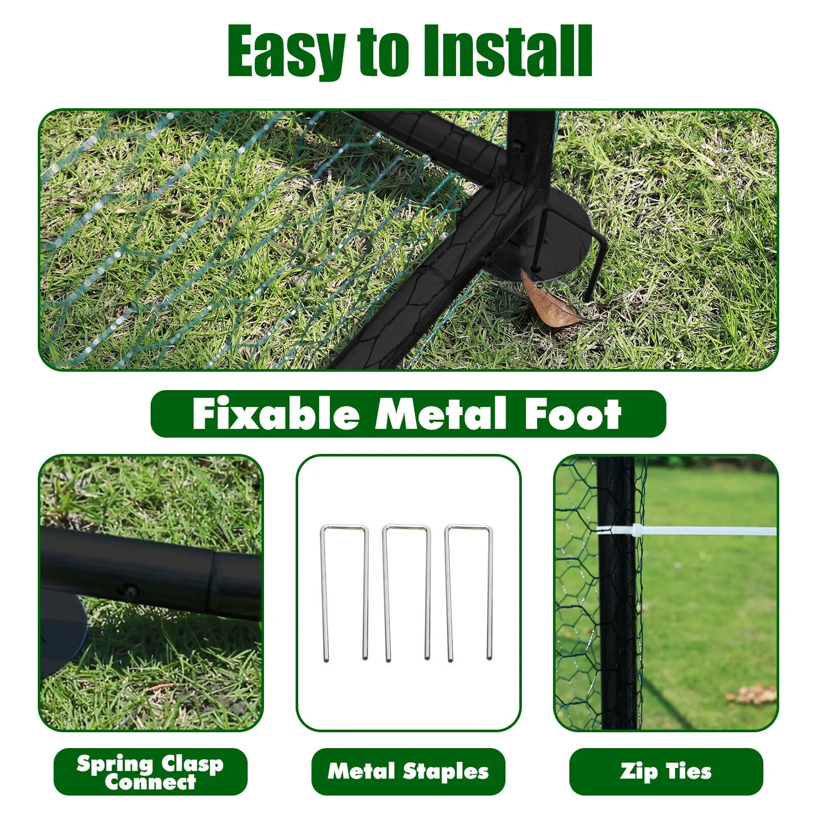 Durable Outdoor Chicken Run with Cover - 300x800x200cm