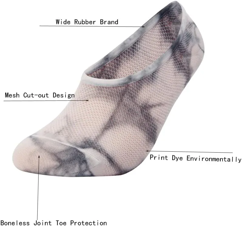 EABERN No Show Socks Womens Low Cut Non Slip Breathable Boat Liner Invisible Casual Socks