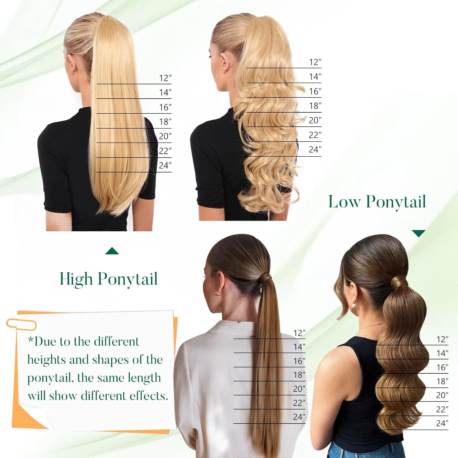 Easyouth Ponytail Extension Human Hair Balayage Pony Tails Hair Extensions Walnut Brown Ombre Ash Blonde mixed Platinum Blonde Ponytail Hair Extensions Human Hair Ponytail Natural 12Inch 70g
