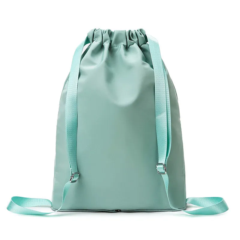 Embroidered Oxford Drawstring Pull String Large Capacity Backpacks