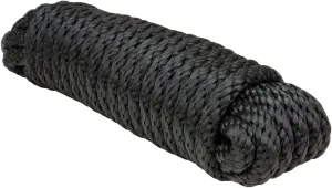 Extreme Max 3008.0046 Solid Braid MFP Utility Rope - 5/8" x 100', Black