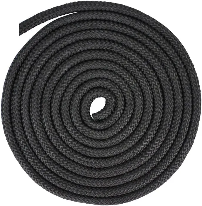 Extreme Max 3008.0334 16-Strand Diamond Braid Utility Rope - 5/8" x 100', Black