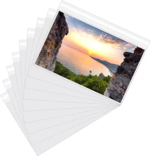 Ferraycle 100 Pcs Clear Crystal Bags for Art Prints Photos Self Seal Crystal Clear Sleeves Storage Bags for Photo Prints (12 x 9 Inches)