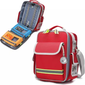First Aid Bag Empty Medical Bag First Responder Bag with Detachable Emt Bag Medical Bag for Home Nursing Student Therapist