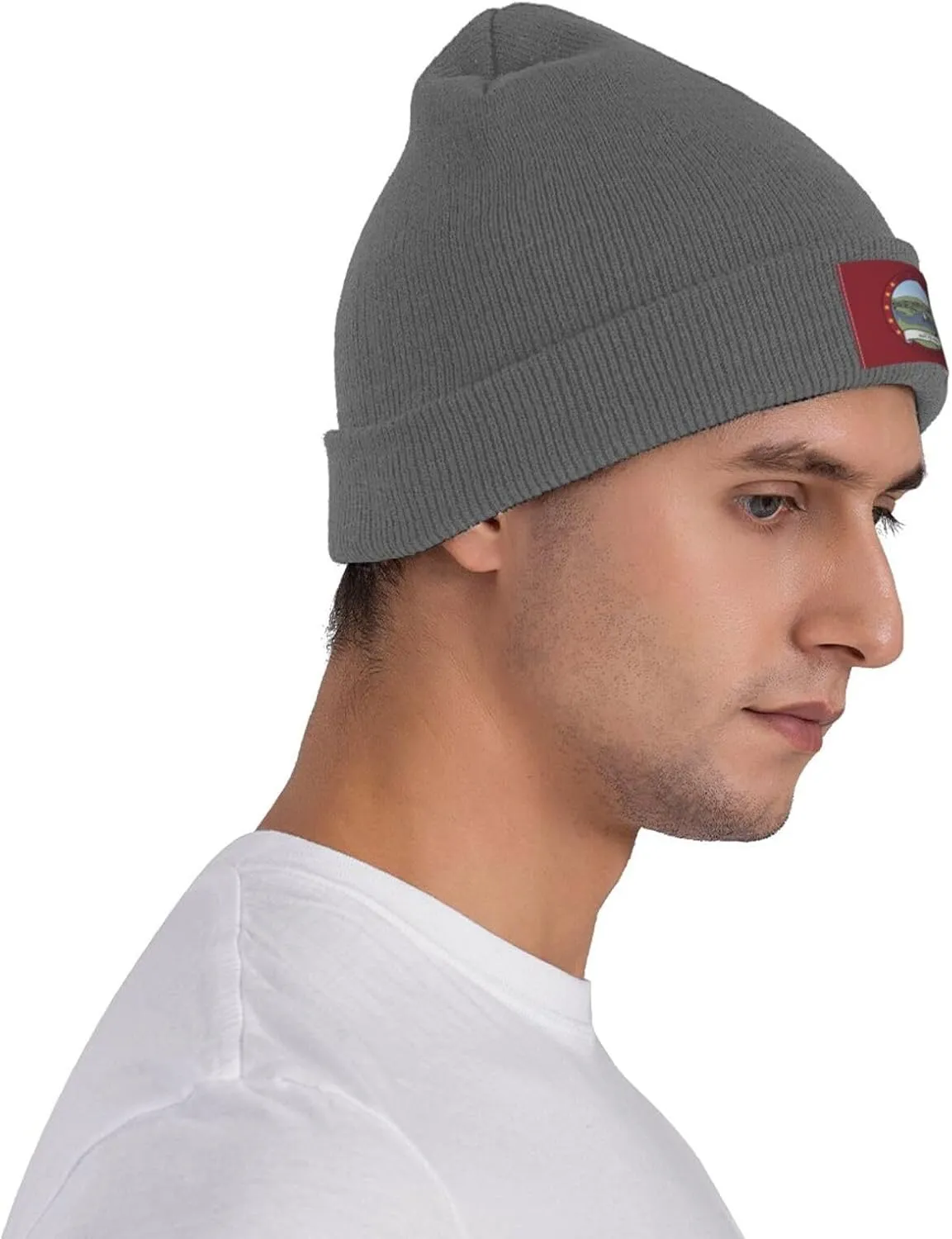 Flag of Derby Ct Knit Beanie Hat Winter Hats for Women Men Soft Warm Beanie Hat