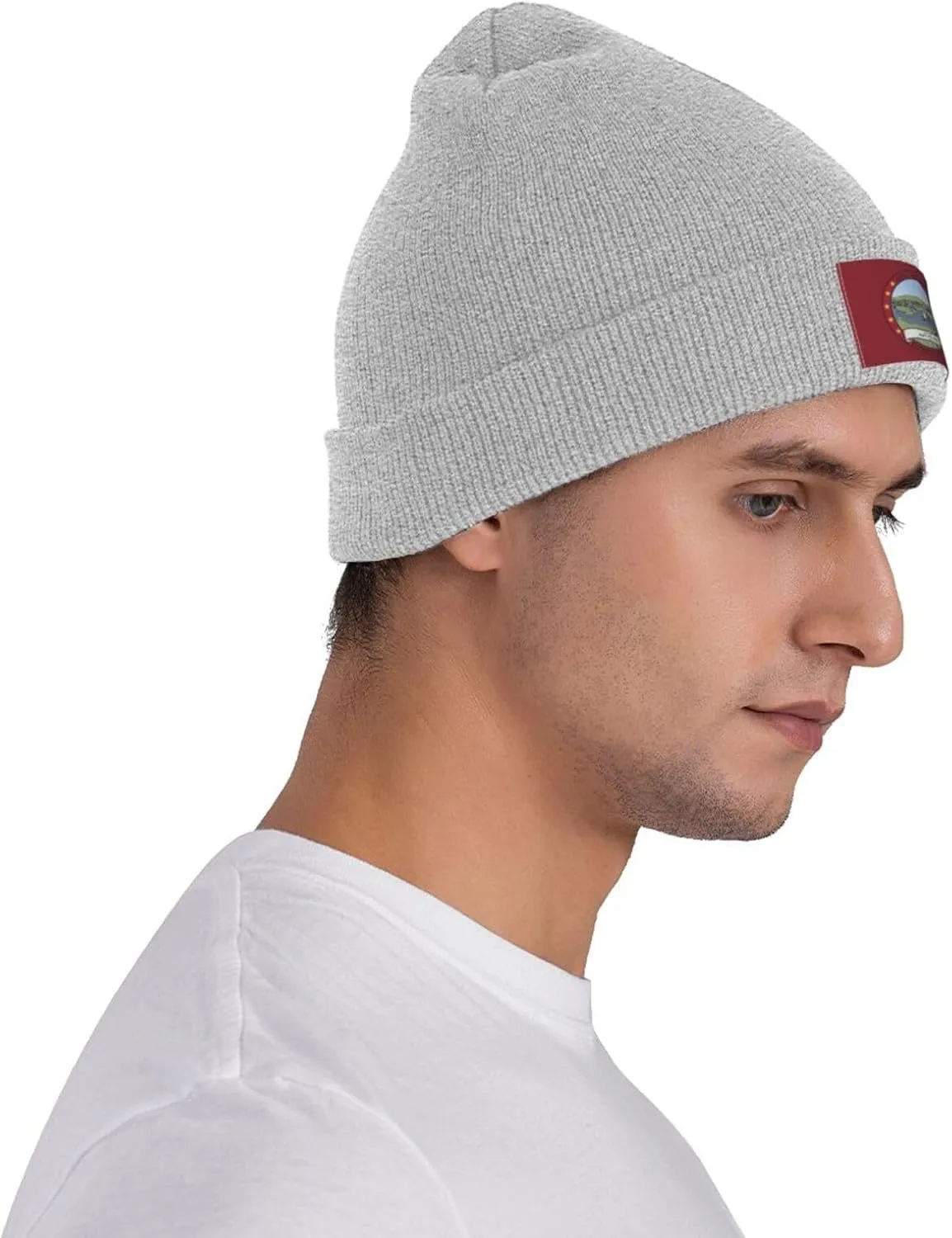 Flag of Derby Ct Knit Beanie Hat Winter Hats for Women Men Soft Warm Beanie Hat