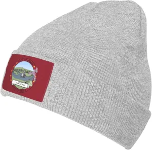 Flag of Derby Ct Knit Beanie Hat Winter Hats for Women Men Soft Warm Beanie Hat