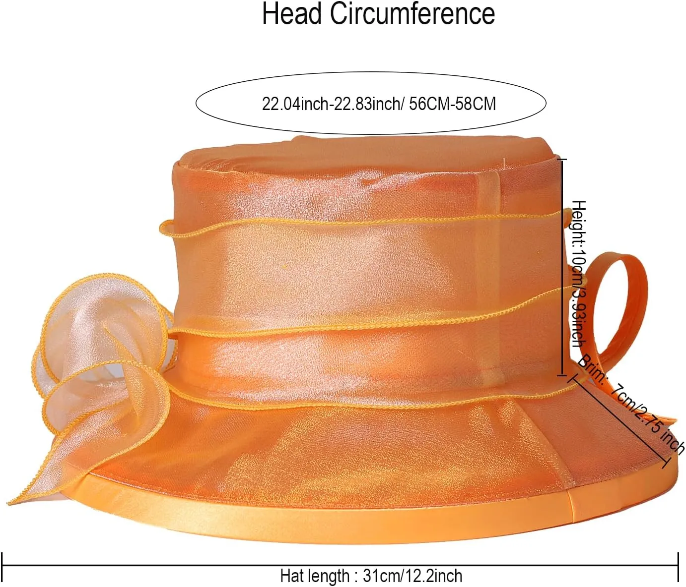 Flat Top Sun Visor Hats for Women Floral Bride Wedding Fascinator Hat Bucket Hat Cocktail Party Derby Cap