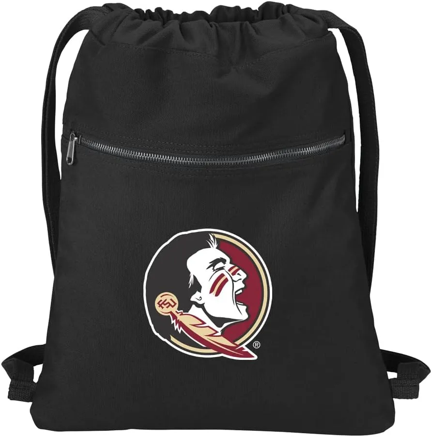 Florida State University Drawstring Backpack RICH CANVAS FSU Cinch Bag