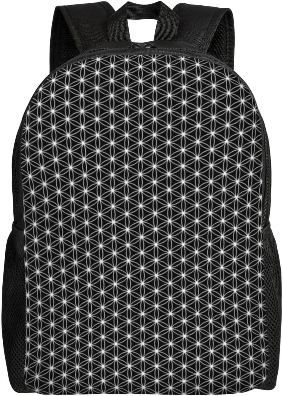 Flower Of Life Sacred Geometry Minimalist Laptop Backpack – Waterproof Business Travel Bag, Breathable Design, Modern Work & Leisure